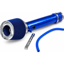 Carlone Mavi Krom Borulu Spor Açık Hava Filtre Kiti-Boru Çapı 7,6cm-Uzunluk 45CM