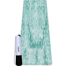 Tr Seeka Marble Yoga Mat - Yeşil (183CM x 68CM Eksta Geniş Ekstra Uzun)