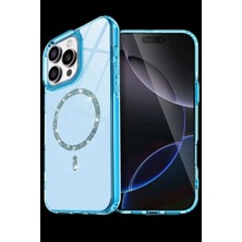 Bin1çeşit iPhone 16 Pro Max Live Diamond Magsafe Kapak - Mavi