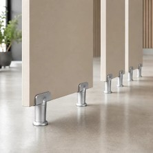 Elovias Sese U Tipi Mobilya Ayağı Plastik Mat Krom 12CM (401-14-12-24)