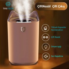Junglee 3l Ultrasonik Oda Hava Nemlendirici Çift Sprey Aromatherapy Ev Ofis Humudifier Rgb Işıklı Pembe