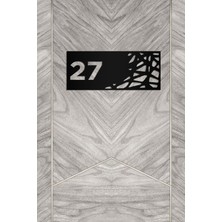 Ahwall Dekoratif Daire Kapı Numarası Motifli No: 27