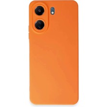 Bin1çeşit Redmi 13C Kılıf Nano Içi Kadife Silikon - Turuncu