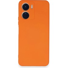 Uryport Vivo Y16 Kılıf Nano Içi Kadife Silikon - Turuncu