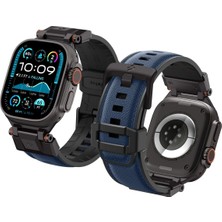 Str Store Apple Watch 49/46/45MM Ultra 3/2/1 / Seri 11/10/9/8/7 ile Uyumlu Kordon Kayış Band Durapro Armor Navy Blue - AMP09103
