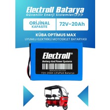 Electroll Küba Optimus Max Uyumlu Batarya (Orijinal Kapasite) Lifepo4 72V 20AH Elektrikli Motorsiklet Bataryası