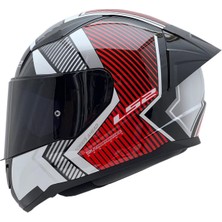 Ls2 Rapid 2 Extra Race Full Face Motosiklet Kaskı Yarış Spoiler +  Siyah Vizörlü