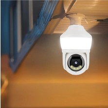 Junglee CMR26 Güvenlik Kamerası 360 Derece Dönebilen Wifi Ampül LED Işıklı Full Hd Smart Ip Kamera