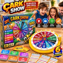 Trust Store Çark Show Bilgi Yarışması Oyunu 600 Soruluk 6 Kategorili Eğlenceli Aile Oyunu 6+ Yaş