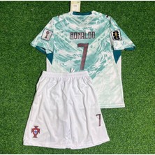 Portekiz Euro 2026 Cristiano Ronaldo Deplasman Çocuk Forması 2'li Set