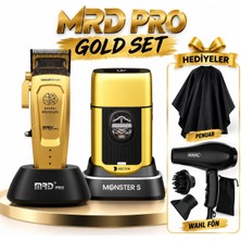Mrd Pro HC90 Smartbrain Profesyonel Saç Sakal Tıraş Makinesi ve Hector Monstet S Gold Shaver Hediyeli Set