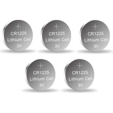 Gees Global CR1225 Süper Lityum 3V 5’li Kart Düğme Pil