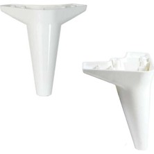 Elovias Nobel 12 cm Wetra Model Ayak Plastik Beyaz Mobilya Ayağı (1699-12)