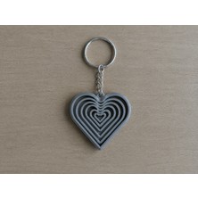 Brf Store Vialivaavm Kalp Fidget Anahtarlık – Hareketli Stres Oyuncağı ve Çanta Süsü-Gri