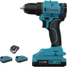 Maison Luré Catpower 20V 2 Ah Li Ion Cift Akulu Darbeli Vidalama Akülü Vidalama