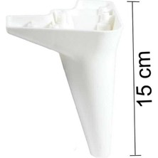Elovias Nobel 15CM Wetra Model Ayak Plastik Beyaz Mobilya Ayağı (1699-15)