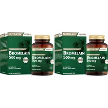 Brf Store Vialivaavm Nutraxin Herbal Bromelain 500 Mg Takviye Edici Gıda (1 x 60 Adet) (2 Paketi)