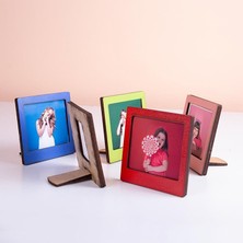 Brf Store Vialivaavm Miracix Ahşap Polaroid Mini Fotoğraf Çerçevesi, 9x9 Cm, 2 Adet, Çok Renkli, Masa Üstü Dek