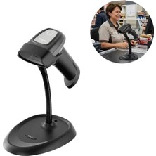 Omrs Store Tiwox VS-336 2d Karekod Kablolu USB Barkod Okuyucu Stand