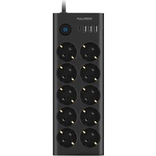 Magicool Fulltech FTR14 Type-C Girişli Akım Korumalı 10’lu Priz, 3 USB