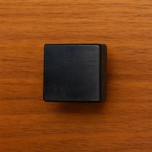 Elovias Doğal Taş Kulp Siyah Renk 25x25mm (KV CK 112B)