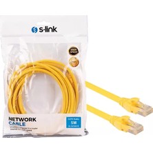 Omrs Store S-Link SL-CAT605YE Cat6 5 Metre RJ45 Patch Network Ethernet Internet Kablosu
