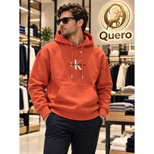 Koyu Kremit Rengi Regülarfit Kesim Kapüşonlu Sweatshirt