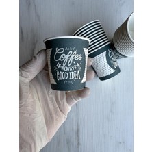 Brf Store Vialivaavm 4 Oz Karton Bardak 500 Adet Maycup Yeşil Beyaz Desenli (Espresso-Türk Kahvesi)