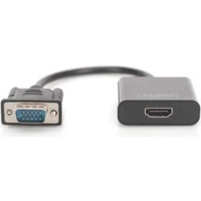 Str Store DA-70473 Vga’dan Hdmi’ya Dönüştürücü + Ses (3,5mm) Full Hd (1080P), Kablo Tipi (15 Cm), Siyah