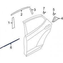 Kore Hyundai Elantra 2011-2013 Cam Sıyırıcı Arka Kapı Dış Sol (Oem No: 83210-3X000)