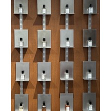 The Longevity Co Minimalist L-Tipi Metal Koleksiyon Standı & Duvar Rafları -Paslanmaz Çelik Raf- Stainless Steel