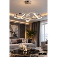 Yeni Aydınlatma Helezon Tek Top Krom LED Avize