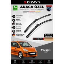 S-Dizayn Peugeot 1007 Ön Cam Silecek Seti 2005-2009 Premium Araca Özel 60-45 cm A+ Kalite