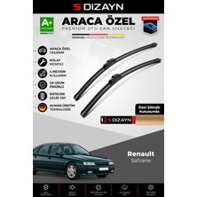 S-Dizayn Renault Safrane Ön Cam Silecek Seti 1992-2000 Premium Araca Özel 60-60 cm A+ Kalite