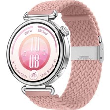 Sneezy Huawei Watch Gt7 41MM Ile Uyumlu Metal Klips Solo Fiberlink Kumaş Örgü Kordon