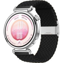 Sneezy Huawei Watch Gt7 41MM Ile Uyumlu Metal Klips Solo Fiberlink Kumaş Örgü Kordon