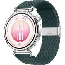 Sneezy Huawei Watch Gt7 41MM Ile Uyumlu Metal Klips Solo Fiberlink Kumaş Örgü Kordon