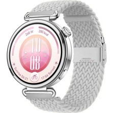Sneezy Huawei Watch Gt7 41MM Ile Uyumlu Metal Klips Solo Fiberlink Kumaş Örgü Kordon