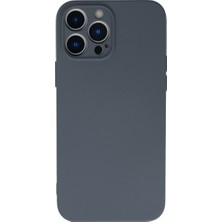 TKÇ Apple iPhone 13 Pro Uyumlu Kılıf Nano Içi Kadife Silikon - Gri Bzs