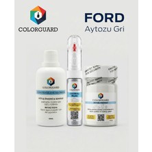 COLORGUARD Ford Aytozu Gri Rötuş Seti - 2 si 1 Arada İğne ve Fırça Uçlu Şişe, Solüsyon ve Rötuş Pastası