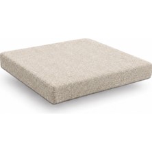 50X50X5 cm Süngerli Bağcıklı Keten  Fermuarlı Sandalye&bahçe Minderi