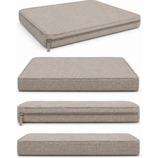 Keten Fitilli 53X46CM Sandalye Ölçüsüne Uygundur. 1 Adet Fermuarlı Yıkanılabilir Sandalye Koltuk Minder