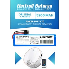 Electroll Anker Eufy L70 Uyumlu Batarya (Orijinal Kapasite) 5200mah Pil Akıllı Robot Süpürge Bataryası Değişimi