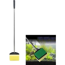 YM PAZARLAMA Uzun Saplı Akvaryum Cam Temizleme Süngeri (Çift Taraflı) 32 cm