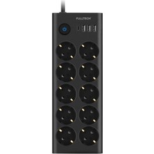 Mep Mep Fulltech FTR14 Type-C Girişli Akım Korumalı 10’lu Priz, 3 USB Najmaddin Mep Najmaddin