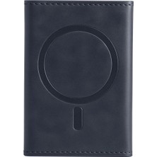 Marsilyan™-  Tema Magsafe Deri Kartlık - Lacivert