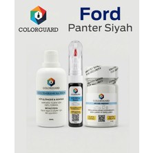 COLORGUARD Ford Panter Siyah Rötuş Seti - 2 si 1 Arada İğne ve Fırça Uçlu Şişe, Solüsyon ve Rötuş Pastası