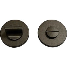 Elovias System Yuvarlak Wc Banyo Kapı Rozeti Fırçalı Bronz Renk (RO22W Elx3)