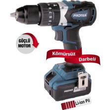 Maison Luré 20 Volt Çift Akülü Darbeli Şarjlı Matkap 2 Yıl Akülü Vidalama