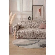 Bellevia Modern Desenli Koltuk Örtüsü 180X220 cm Çekyat Örtüsü Oturma ve Sırt Kısmını Tam Kapatan Çok Amaçlı Örtü